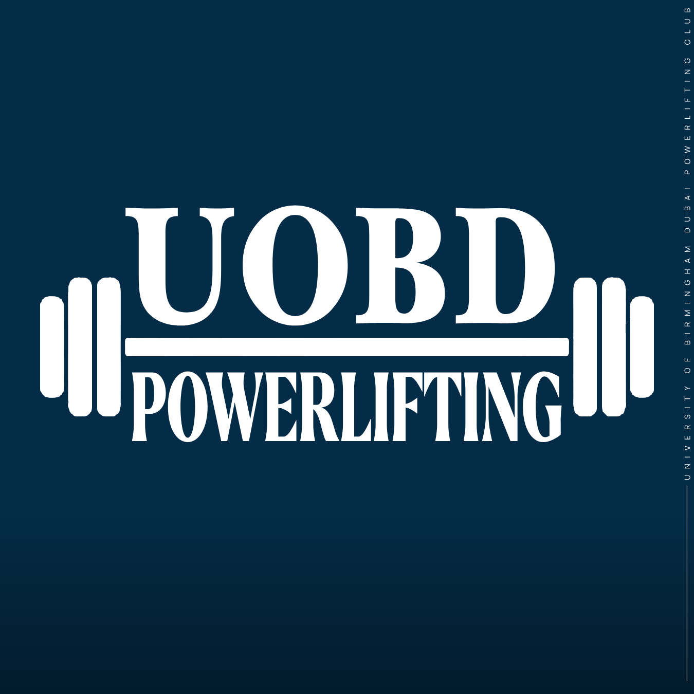 powerlifting logo on blue background